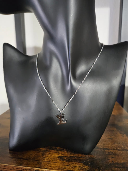 Silver L Necklace