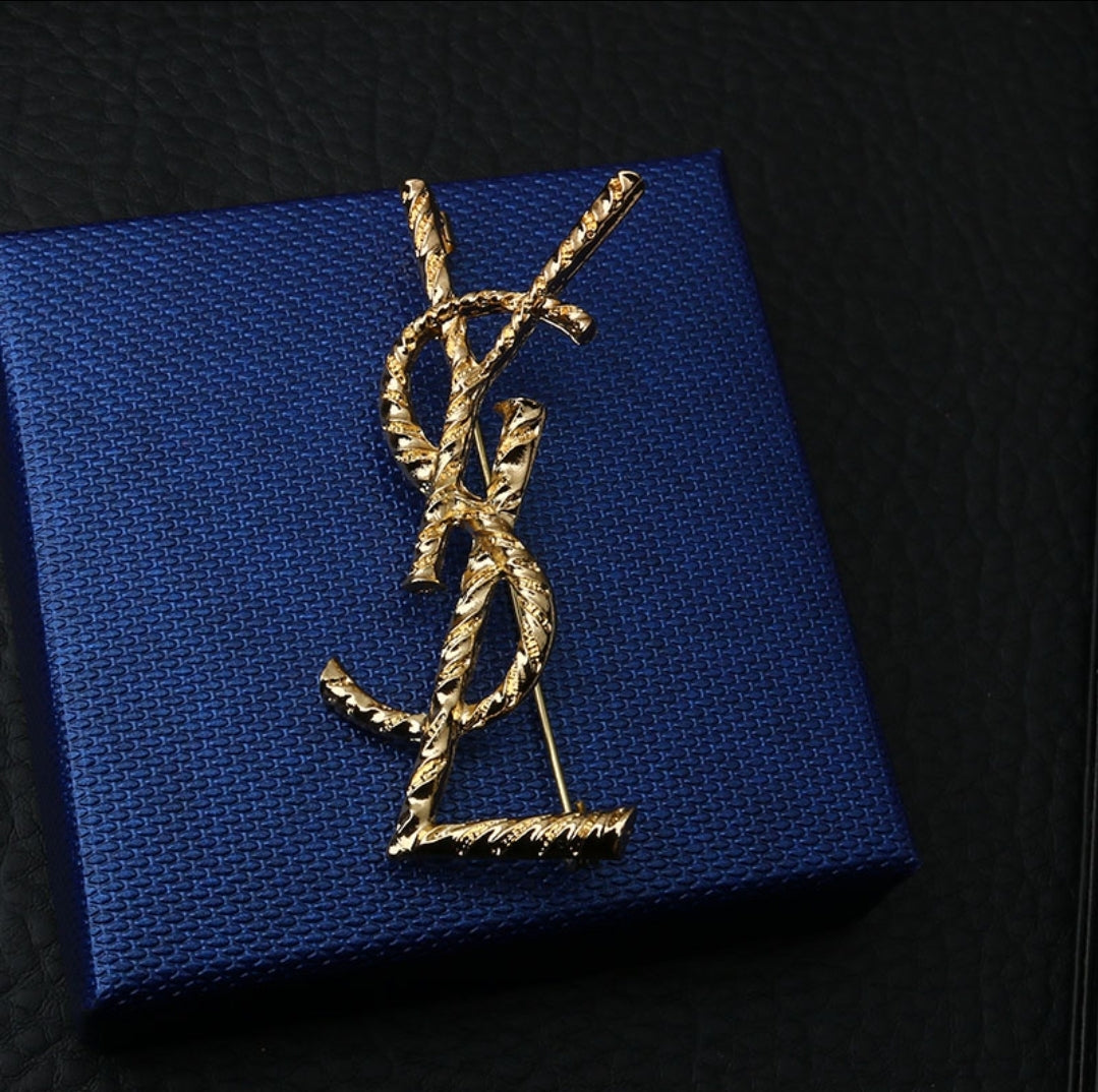 Rough  YSL Brooch